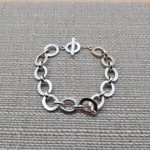 8 Inch Sterling Silver Heavy Bright Solid Chain Bracelet A5699